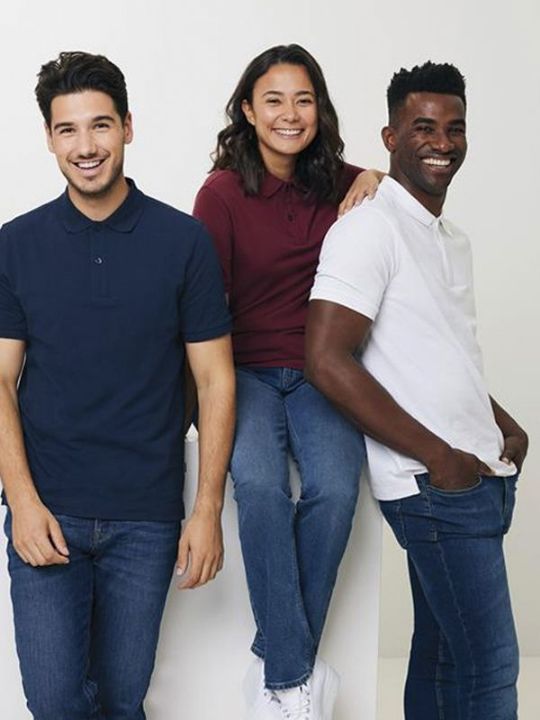 POLO IQONIQ IN COTONE PIQUET RICICLATO UNISEX